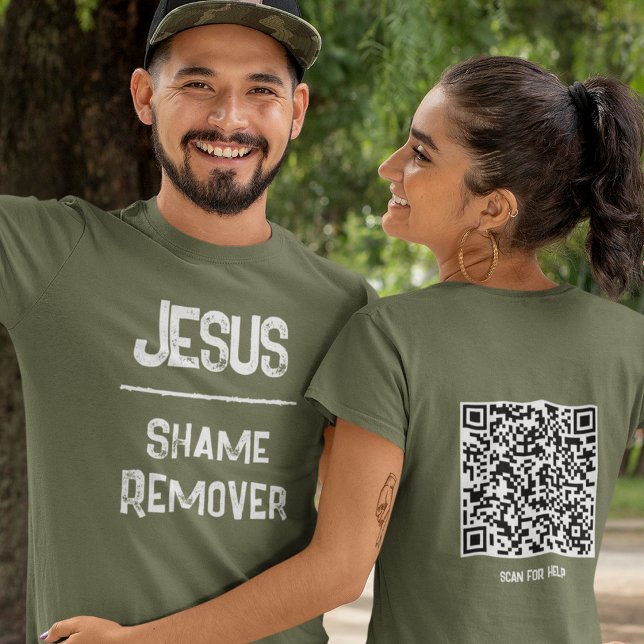 Camiseta QR Code Jesus Shame Remover Hope Christian (Subido por el creador)