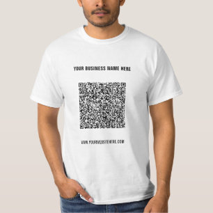 Camiseta QR Code Scan Info y Personalizado Text Business T-