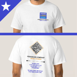 Camiseta (QR Code Scan & Text) Logotipo de empresa Personal