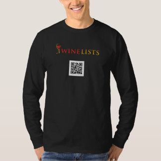 Camiseta QR de iWineLists (camisa oscura)