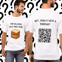 Camiseta QR divertida con el dicho Esta Mortadela 