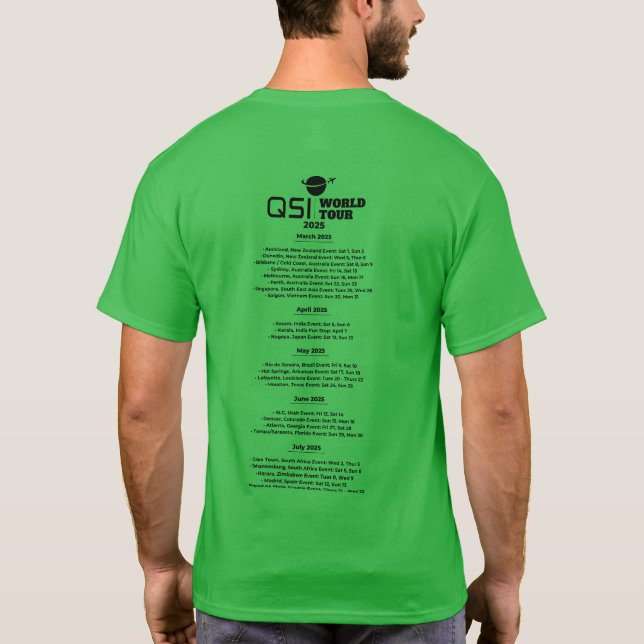 Camiseta QSI World Tour 2025 Tee (Reverso)