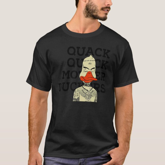 Camiseta Quack Quack Madre Duckers Tattoo Rock And Roll (Anverso)