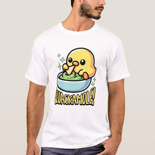 Camiseta ¡Quackamole! Cute Guacamole Duck Pun (Anverso)