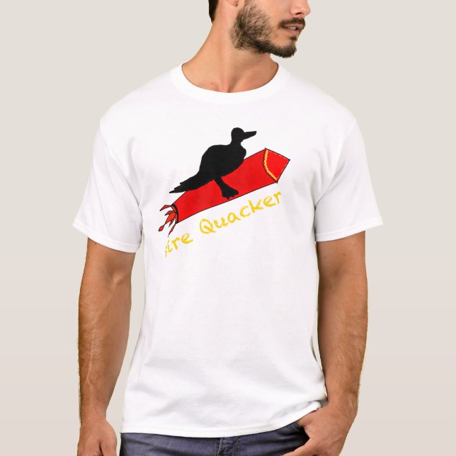 Camiseta Quacker de fuego grande (Anverso)