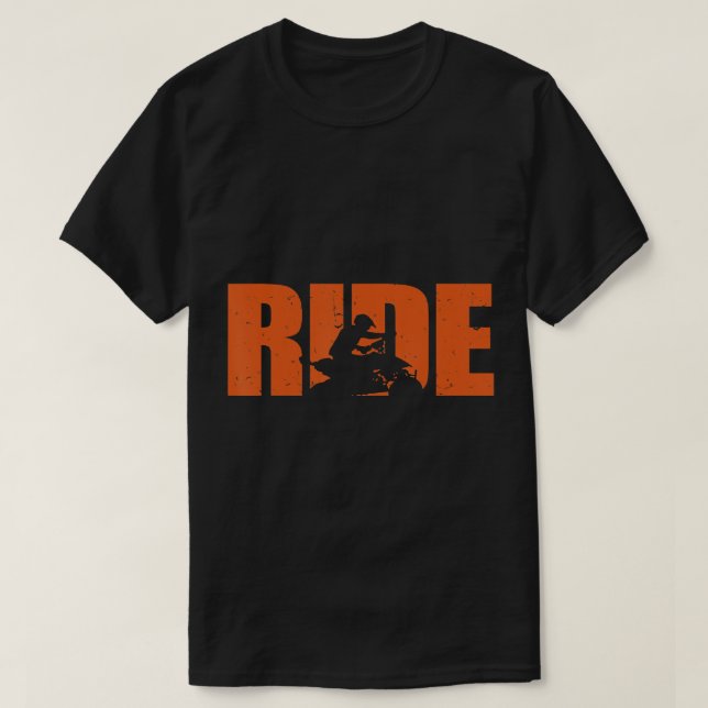 Camiseta Quad Bike Funny Quad Biker RIDE Cuatro Ruedas (Diseño del anverso)