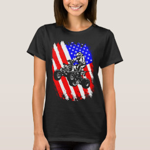 Camiseta Quad Biker America Bandera de EE.UU. Regalo de cua