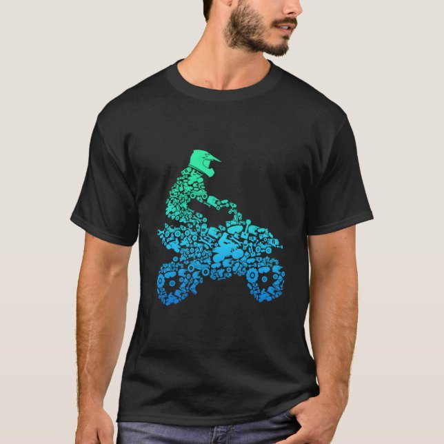 Camiseta Quad Biker Atv 4 Wheeler Quad Para Y (Anverso)