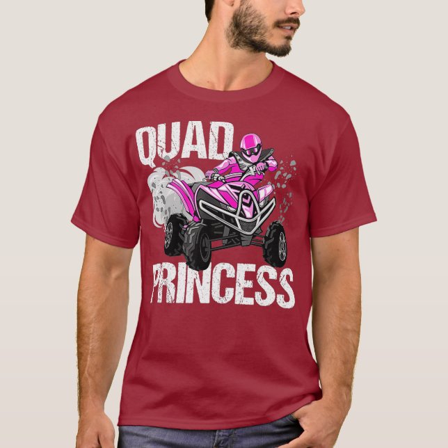 Camiseta Quad Princess ATV 4 Wheeler Quad Offroad Mud MX (Anverso)