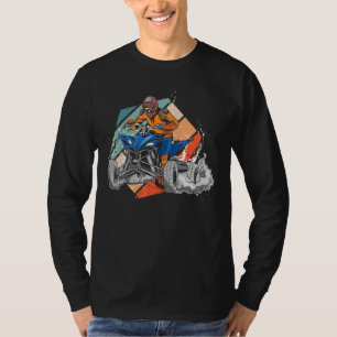 Camiseta Quad Retro Quad Riding 4Wheeler Atv Para Niños M