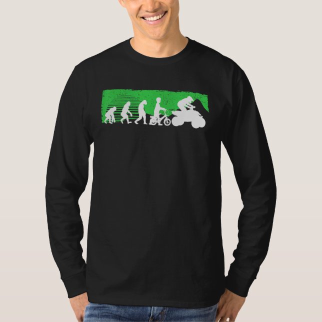 Camiseta Quad Retro Quad Riding 4Wheeler Atv Para Niños M (Anverso)
