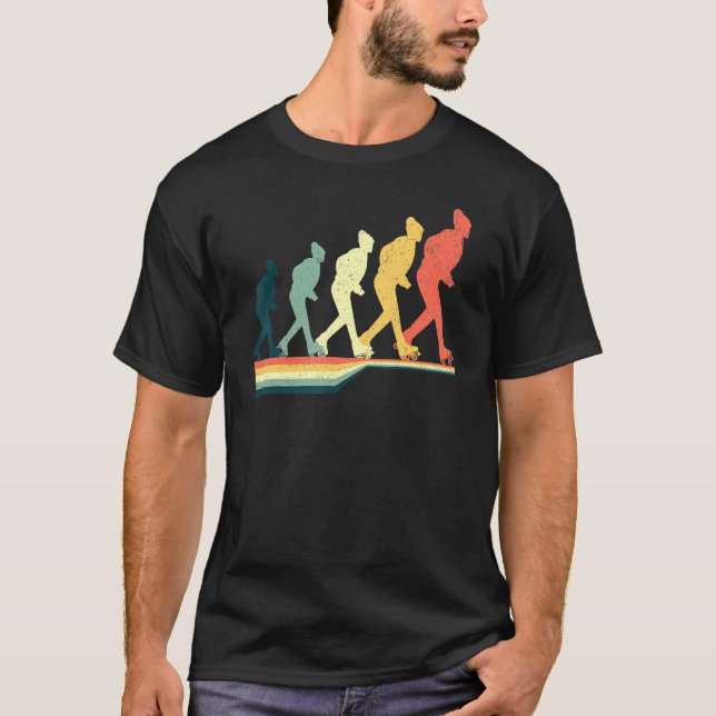 Camiseta Quad Roller Skating Vintage Retro (Anverso)