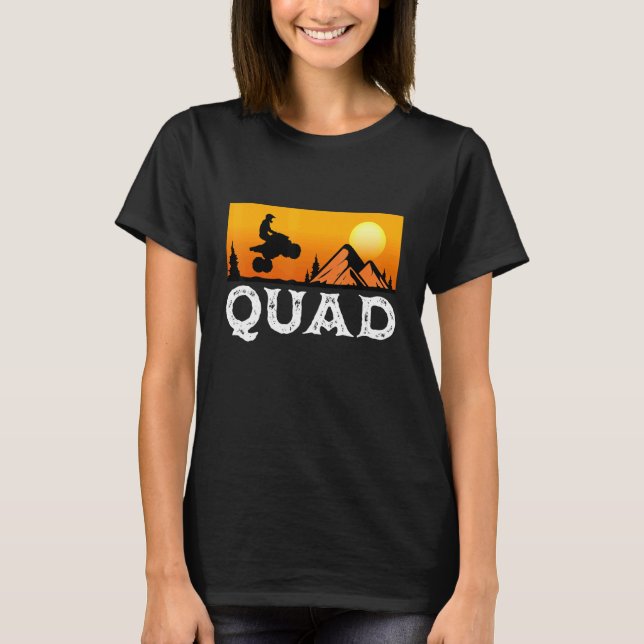 Camiseta Quad Sunset Four Wheeler Bike All Terrain Vehículo (Anverso)