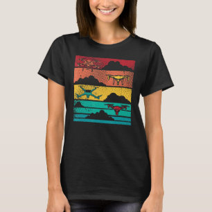 Camiseta Quadcopter estilo retro de drones