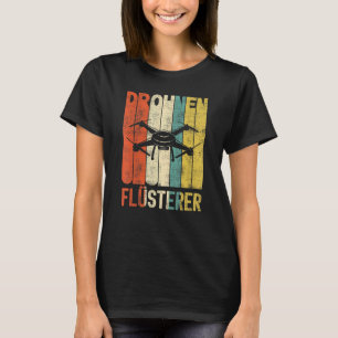 Camiseta Quadcopter veintage de susurros de drones retro