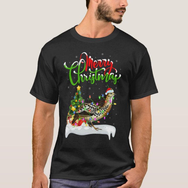 Camiseta Quail Bird   Xmas Decorations Santa Quail Christma (Anverso)