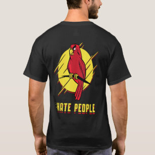 Camiseta Quaker Parrot Dueños Odio A La Gente Aves Retro Bi