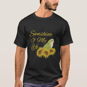 Camiseta Quaker Parrot Green Monk Parakeet Sunshine Sunflow