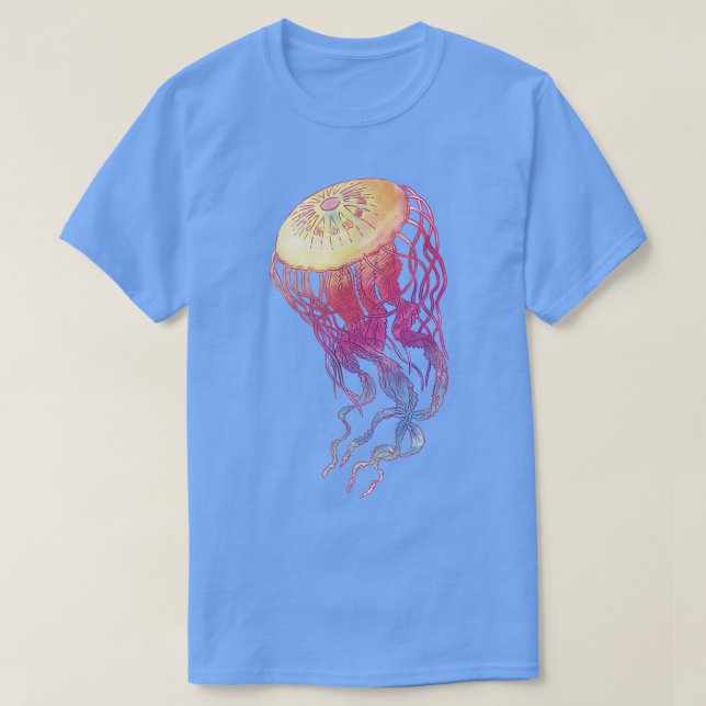 Camiseta Quale Colorful Jellyfish Mujeres Hombres Motif Ani (Diseño del anverso)