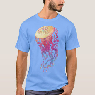 Camiseta Quale Colorful Jellyfish Mujeres Hombres Motif Ani