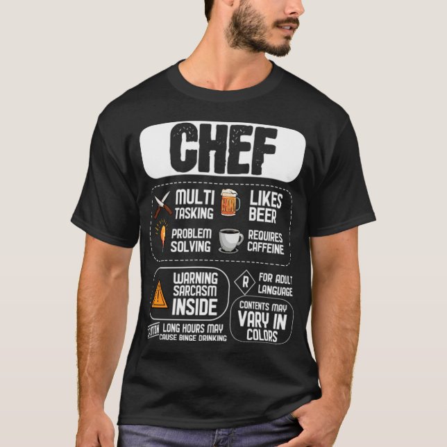 Camiseta Qualities of a Chef bakery space cooks  (Anverso)