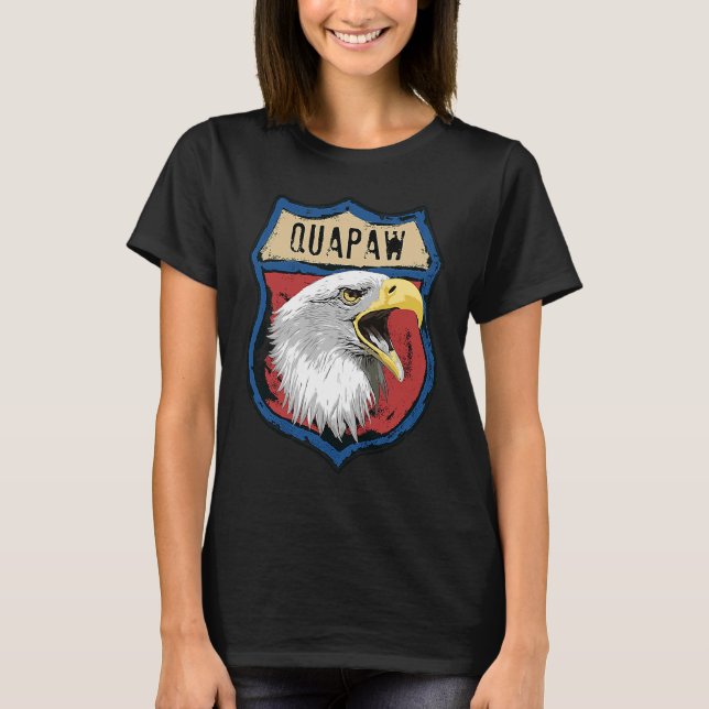 Camiseta Quapaw American Indian Tribe Eagle Insterstate Bad (Anverso)