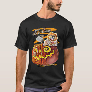 Camiseta Quarantine Halloween Pomeranian With Toilet Paper