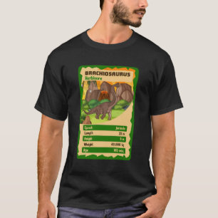 Camiseta Quartet Card Brachiosaurus Dinosaur Fact