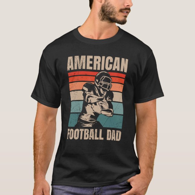 Camiseta Quaterback Kicker, Padre Estadounidense De Fútbol, (Anverso)
