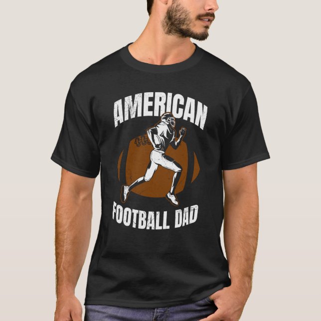 Camiseta Quaterback Kicker, Padre Estadounidense De Fútbol, (Anverso)