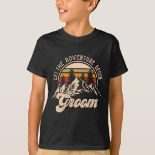 Camiseta Que Adventure Begin Groom Parejas Coincidan Boda