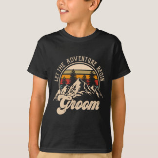 Camiseta Que Adventure Begin Groom Parejas Coincidan Boda