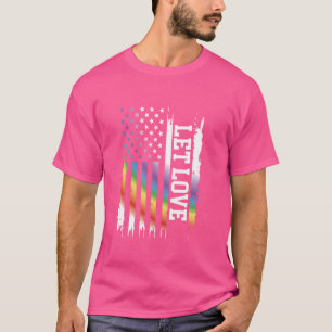 Camiseta Que amen el arcoiris de los Estados Unidos con la