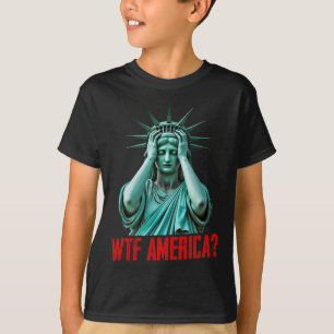 Camiseta Qué América Estatua de la Libertad Anti-trump Polí