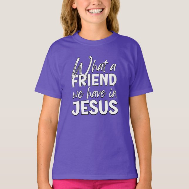 CAMISETA QUÉ AMIGO TENEMOS EN JESÚS (Anverso)