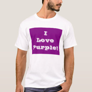 Camiseta que amo púrpura