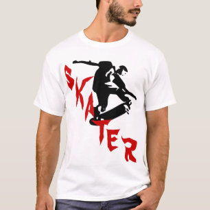 Camiseta que anda en monopatín
