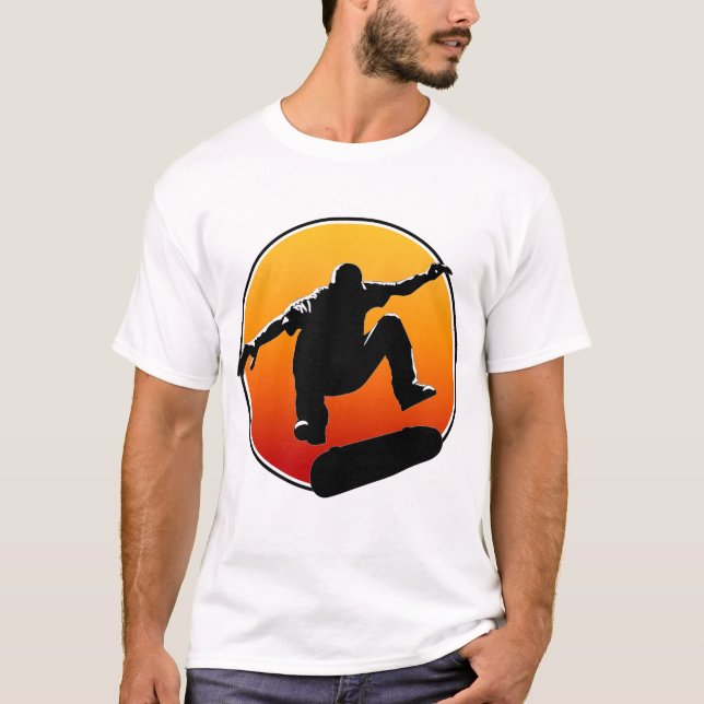 Camiseta que anda en monopatín (Anverso)