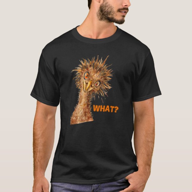 Camiseta Qué Ave Cheeky De Ostrich (Anverso)