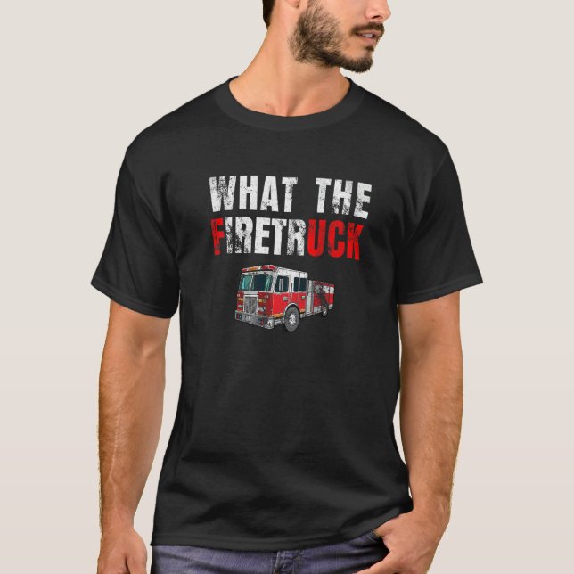 Camiseta Qué bombero de camión de bomberos papá (Anverso)