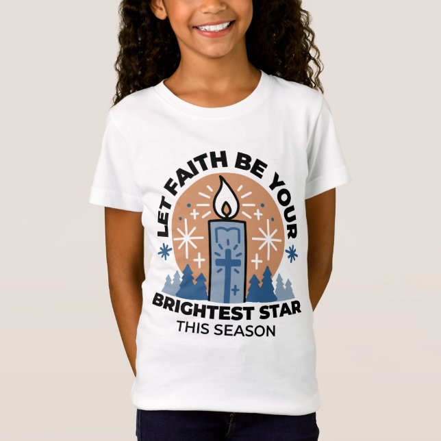 Camiseta Que brille la fe: Tema del invierno (Anverso)