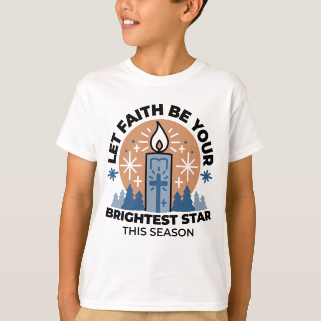 Camiseta Que brille la fe: Tema del invierno (Anverso)