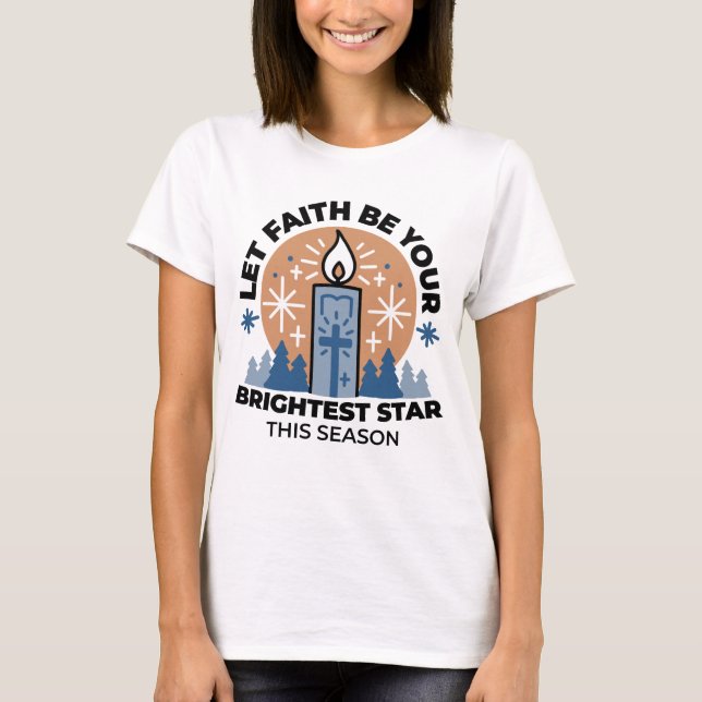 Camiseta Que brille la fe: Tema del invierno (Anverso)