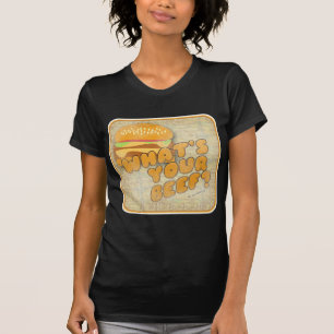 Camiseta Qué Carne Divertida Cheeseburger Consulta Lema De