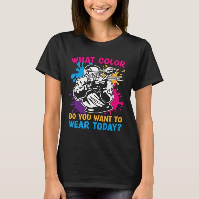 Camiseta ¿Qué color pinta el disparo de salpicadura? (Anverso)