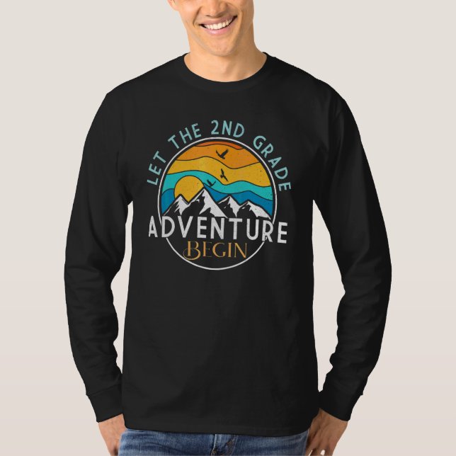 Camiseta Que comience la aventura de 2do grado Profesor vue (Anverso)