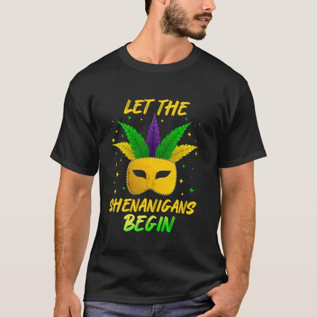 Camiseta Que Comiencen Las Travesuras De Mardi Gras (Anverso)