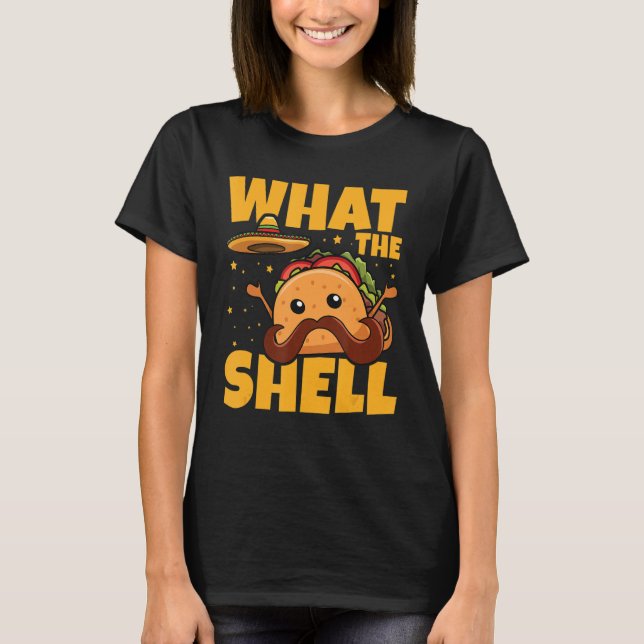 Camiseta ¿Qué concha Pun para un taco mexicano? (Anverso)
