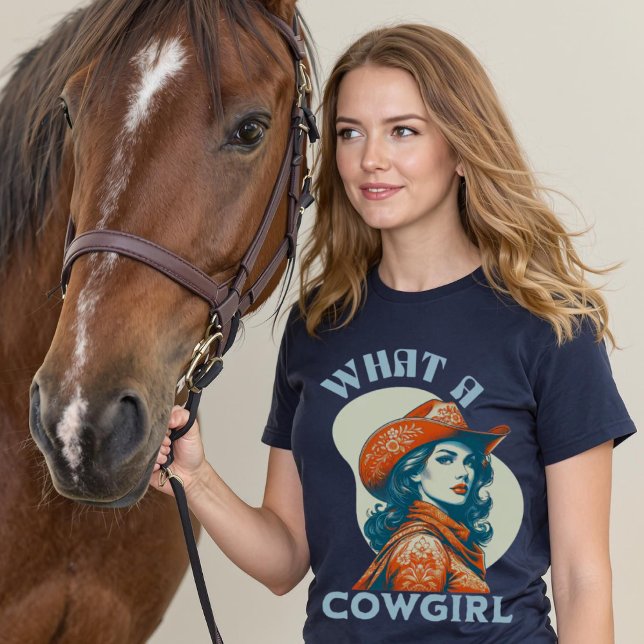 Camiseta Qué Coqueta Vintage De Vaquera (What A Cowgirl Vintage Coquette T-Shirt.)