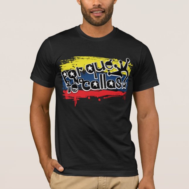 Camiseta Que de Por ningunas calas Venezuela del te (Anverso)